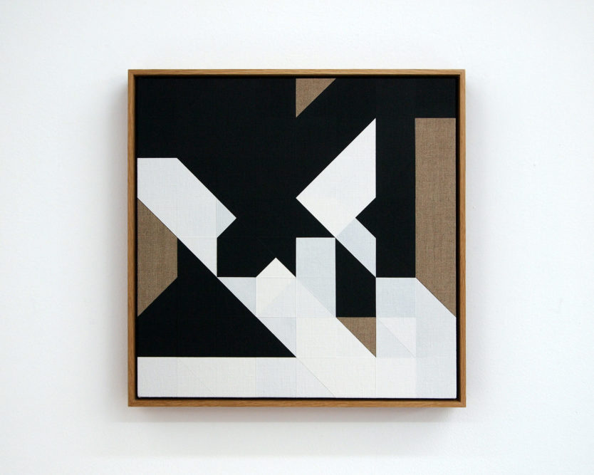 Chess Painting No. 102(Duchamp vs. Rankis, Binghampton NY, 1957)42 x 42 cm | gesso on linen, oak frame | 2017