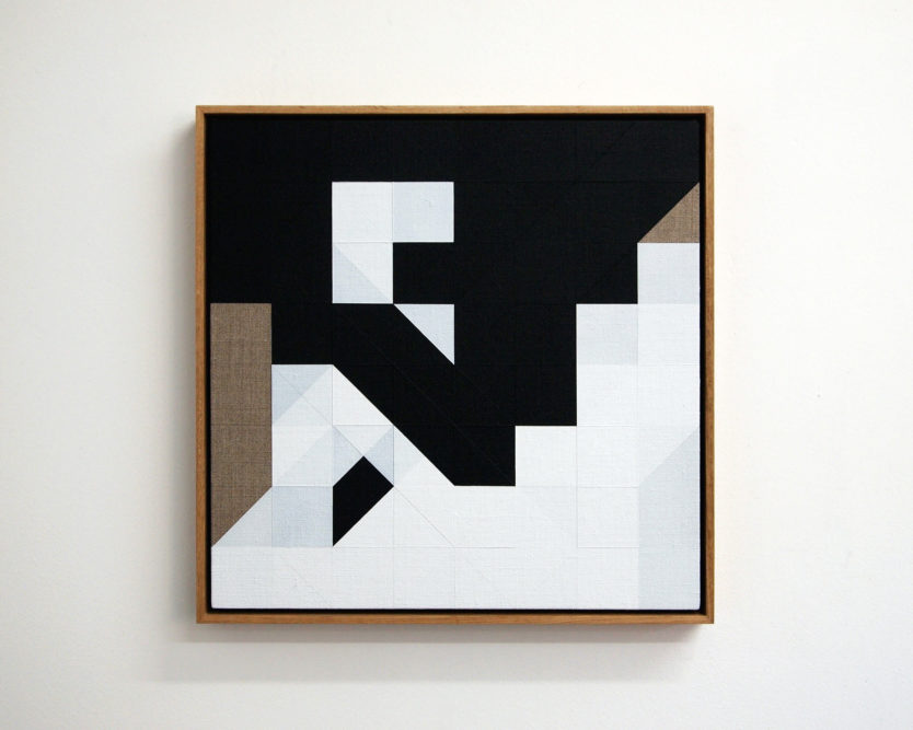 Chess Painting No. 115 (Baratz vs. Duchamp, Paris, 1927)42 x 42 cm | gesso on linen, oak frame | 2017