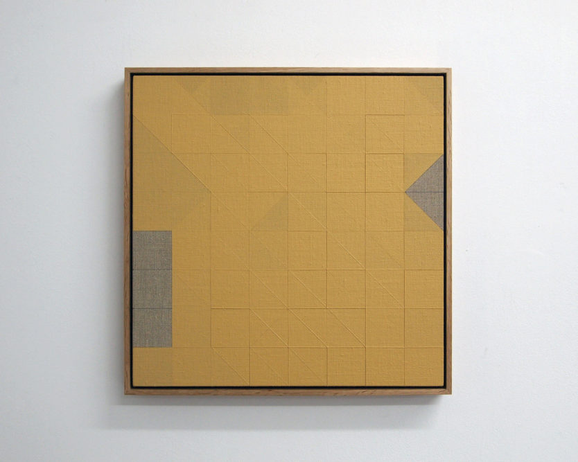 Chess Painting No. 114 (Duchamp vs. Dake, Folkestone, 1933)42 x 42 cm | primer on linen, oak frame | 2017
