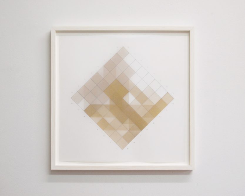 Notation Drawing No. 24 (Duchamp vs. Smith, Hyères, 1928)
40 x 40 cm | brass pigment on paper vellum | 2021
private collection
