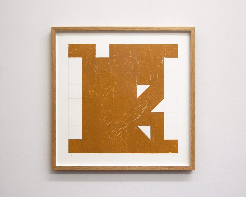 Block No. 2 (Duchamp vs. Forsburg, NYC, 1921)Edition of 8 + 1AP | 42 x 42 cm | Letterpress ink & pencil on 300gsm paper, oak frame, museum glass | 2021