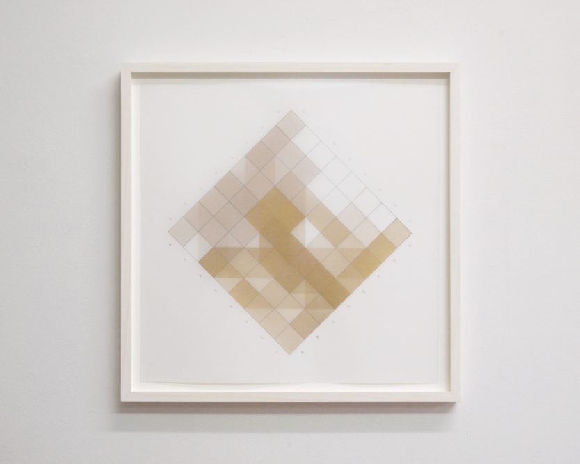 Notation Drawing No. 24 (Duchamp vs. Smith, Hyères, 1928)

40 x 40 cm | brass pigment on paper vellum | 2021
private collection